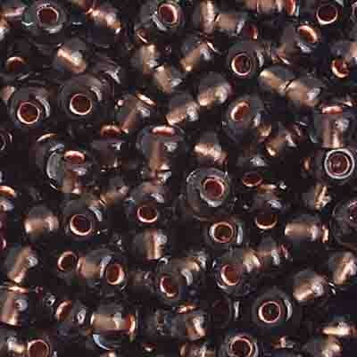 John Bead (500g) Czech Glass Seed Beads 6/0 Black Diamond Copperlined