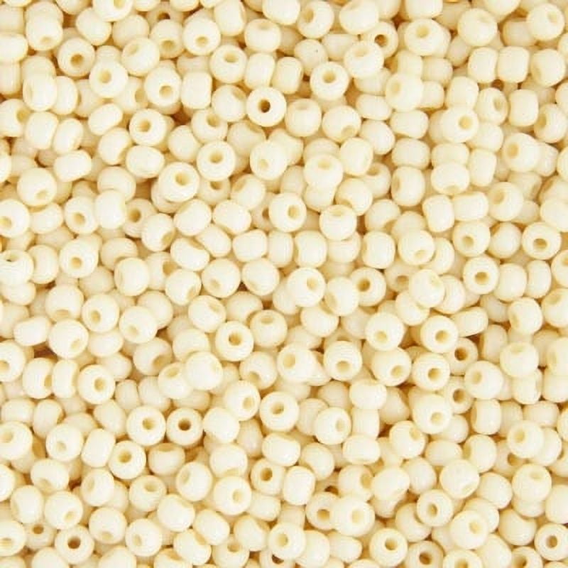 John Bead (500g) Czech Glass Seed Beads 6/0 Bone SOLGEL