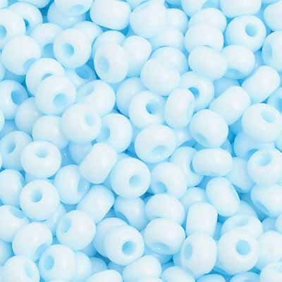 John Bead (500g) Czech Glass Seed Beads 6/0 Chalk Light Blue SOLGEL