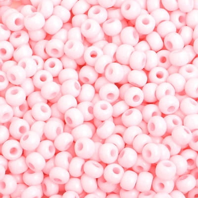 John Bead (500g) Czech Glass Seed Beads 6/0 Chalk Light Pink SOLGEL