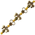 thumbnail image 1 of John Bead™ 5inch Yellow & Black Antique Gold Honeycomb and Bees Bead Strand, 1 of 6