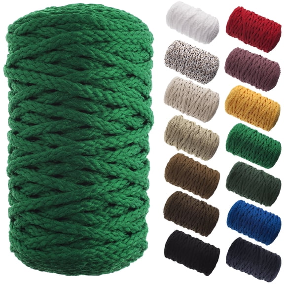 70yards x 6mm John Bead Kelly Green Thermoplastic Nylon Braided Macrame Cord for DIY Craft Projects