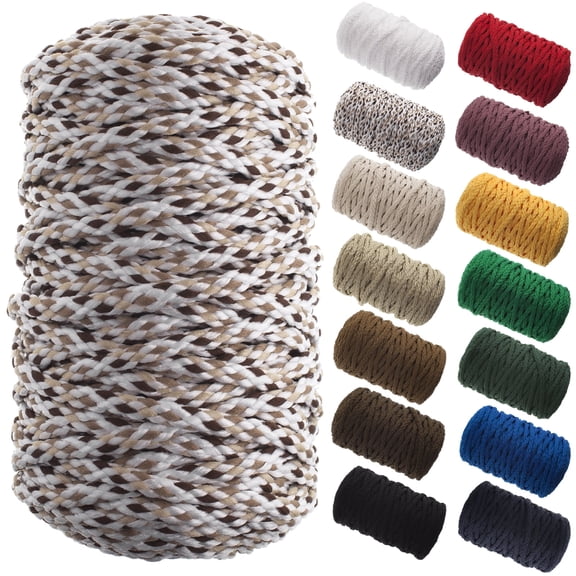 John Bead™ 6mm Multicolors Braided Macrame Cord, 70yds