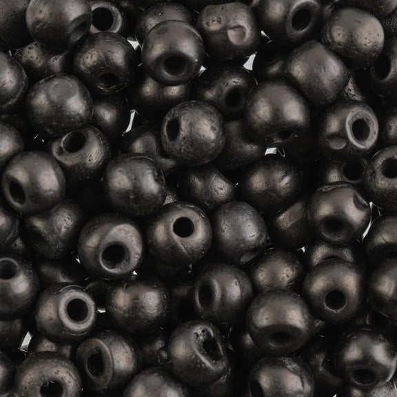 John Bead 6mm Round Black Natural Bone Beads, 200pcs