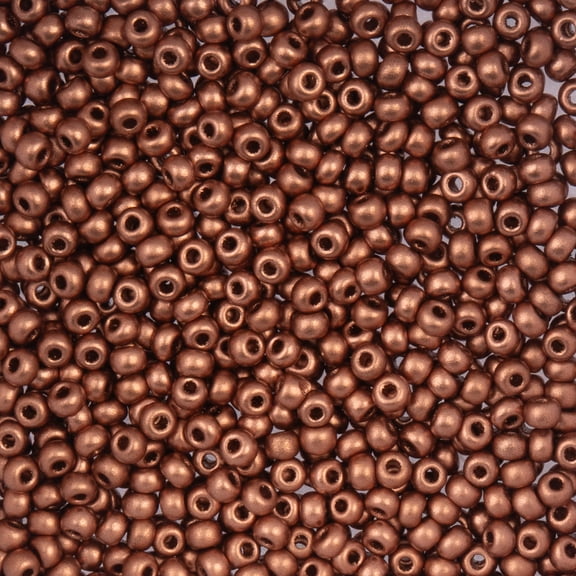 John Bead 8/0 Czech Glass Seed Beads 22 Grams Metallic Light Copper for DIY Arts Crafts Jewelry Bracelets Necklaces Earrings Phone Charm Making
