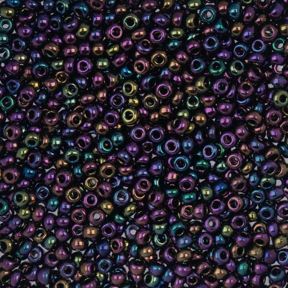 John Bead 8/0 Czech Glass Seed Beads 22 Grams Opaque Iris Purple for DIY Arts Crafts Jewelry Bracelets Necklaces Earrings Phone Charm Making