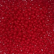 John Bead 8/0 Czech Glass Seed Beads 22 Grams Opaque Medium Red for DIY Arts Crafts Jewelry Bracelets Necklaces Earrings Phone Charm Making