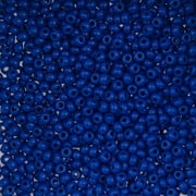 John Bead 8/0 Czech Glass Seed Beads 22 Grams Opaque Medium Royal Blue for DIY Arts Crafts Jewelry Bracelets Necklaces Earrings Phone Charm Making