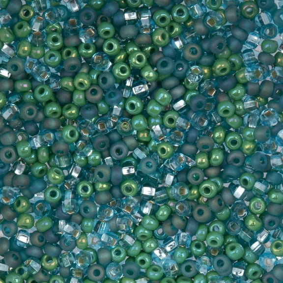 John Bead 8/0 Czech Glass Seed Beads 22 Grams Retro Blue Mix for DIY Arts Crafts Jewelry Bracelets Necklaces Earrings Phone Charm Making