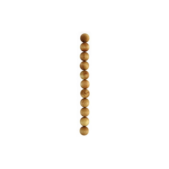John Bead 8" Cedar Wood 18mm Round Natural