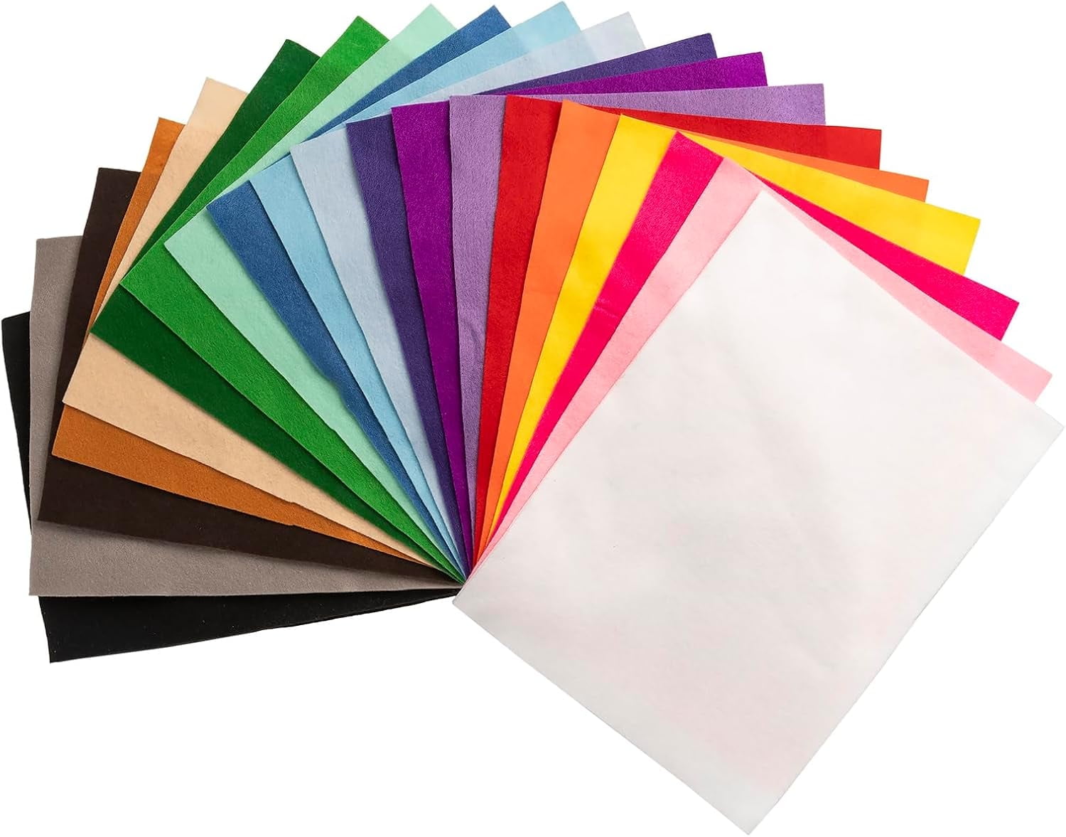 John Bead 9" x 12" Assorted Colors Acrylic Craft Felt Sheets, 25pcs