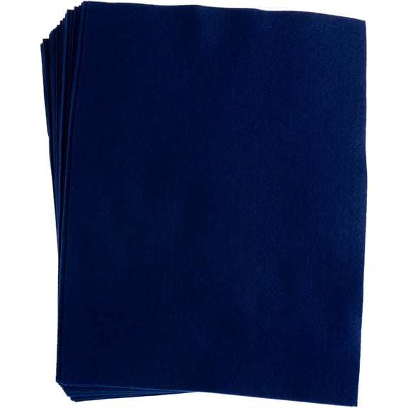 John Bead 9" x 12" Royal Blue Acrylic Craft Felt Sheets, 25pcs