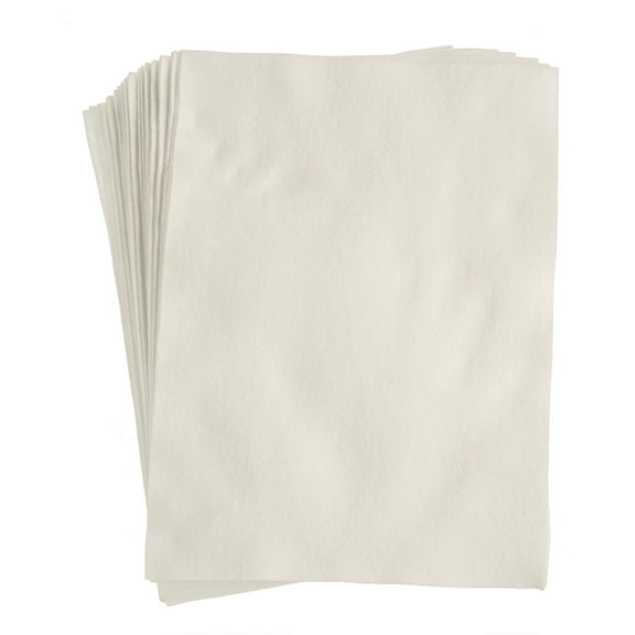 John Bead 9" x 12" White Acrylic Craft Felt Sheets, 25pcs