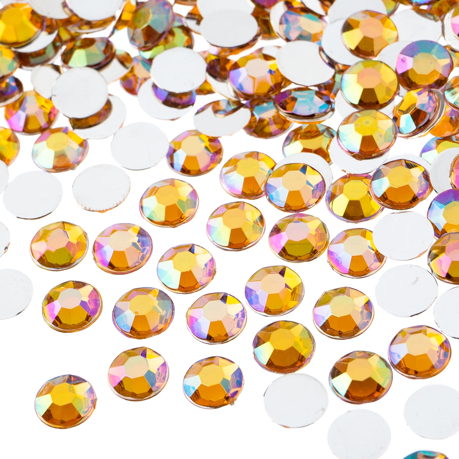 John Bead Acrylic Round Flat Back Rhinestones, 8 mm, 1000 Pieces ...