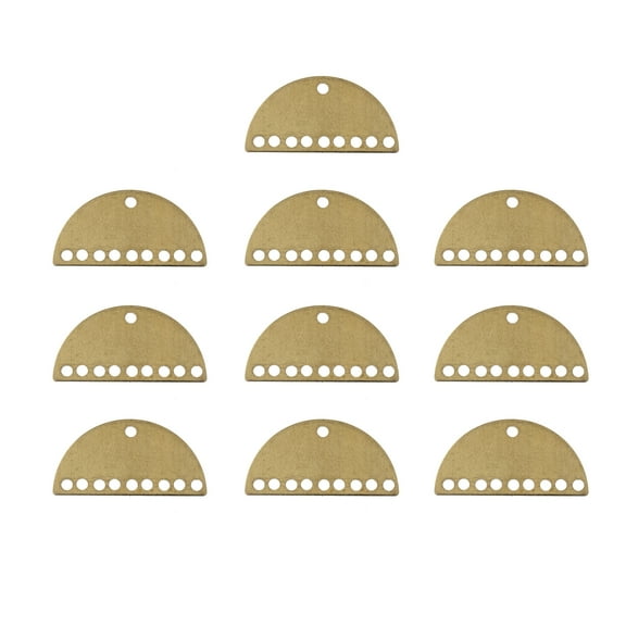 John Bead Beadwork Findings 30pcs Half Moon with 10-Hole Gold Jewelry Finding (10pcs x Pack of 3)