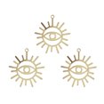 thumbnail image 1 of John Bead Beadwork Findings 9pcs Gold Jewelry Findings Pendants | Eye in Sun (3pcs x Pack of 3), 1 of 6