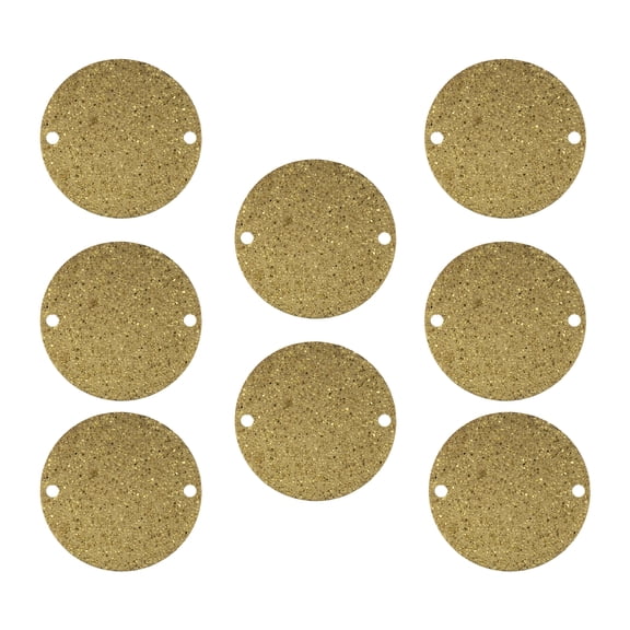 John Bead Beadwork Findings - Gold Circle, 2 holes, Pkg of 8