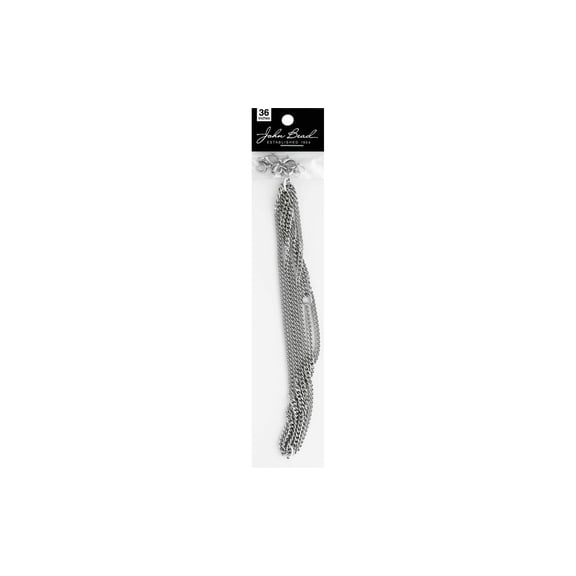 John Bead Curb Chain and Findings Set - 3 mm, Nickel