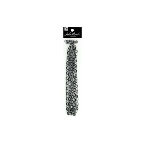John Bead Chain & Finding Set 5x7mm Oval Gunmetal