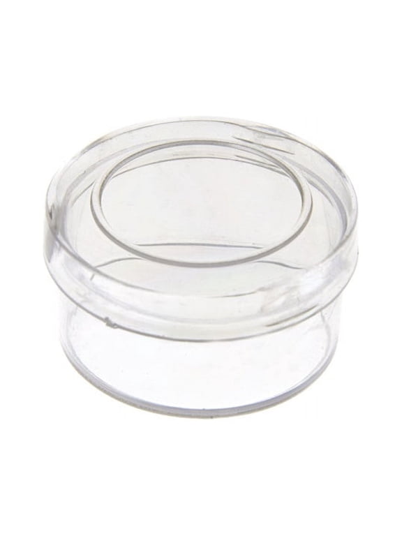 Clear Plastic Round Small Craft Containers with Lid, 12pcs