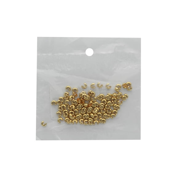 John Bead Crimp Cover 3mm Gold 100pc