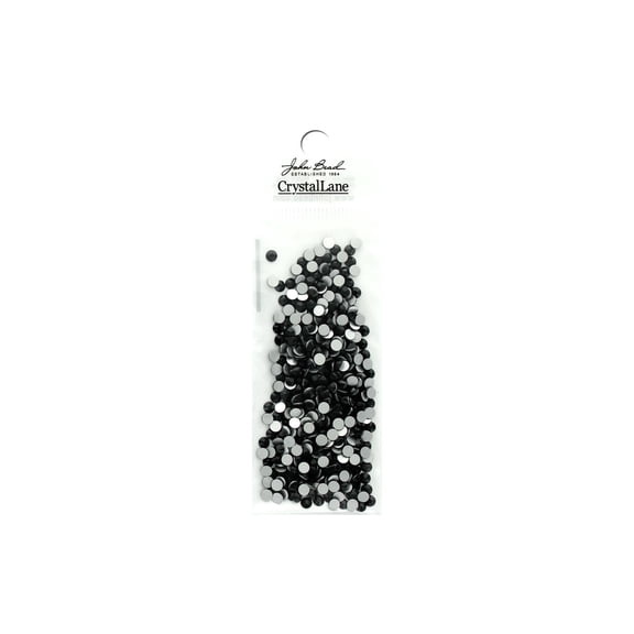 John Bead Crys Ln Flatbk 3mm Jet 432pc