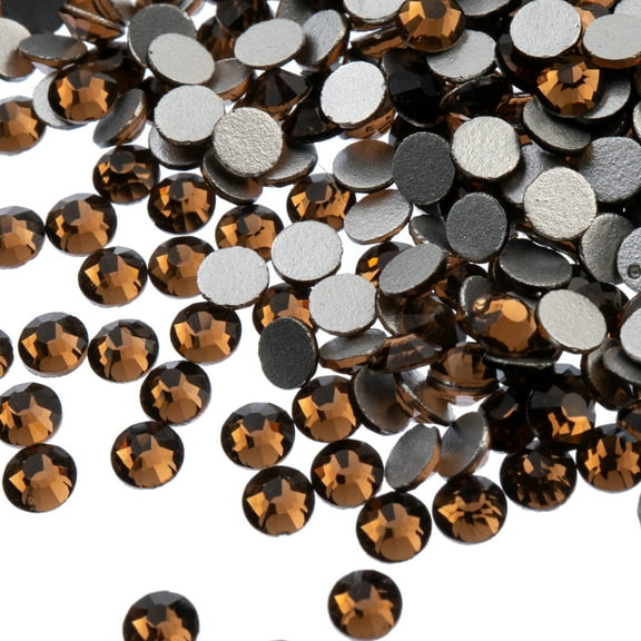 John Bead Crys Ln Flatbk 4mm Smoked Topaz 288pc