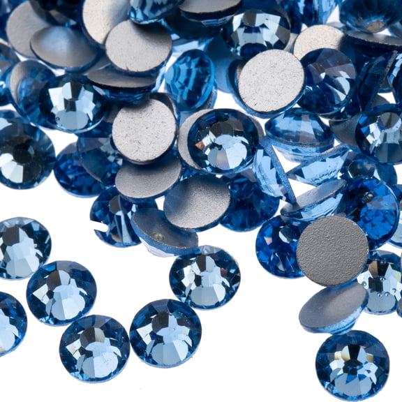 John Bead Crys Ln Flatbk 6.5mm LtSapphire 72pc