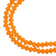 110pcs Crystal Lane DIY Rondelle 7in 3x4mm Transparent Orange 2 Strand glass bead for Jewelry Making, DIY Crafts & Decorations