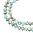thumbnail image 1 of 78pcs Crystal Lane DIY Rondelle 7in 4x6mm Opaque Blue w/Half Champagne Luster 2 Strand glass bead for Jewelry Making, DIY Crafts & Decorations, 1 of 2