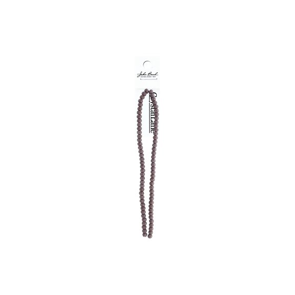 John Bead Crys Ln Rondl 7" 4x6mm OP Dk Purple