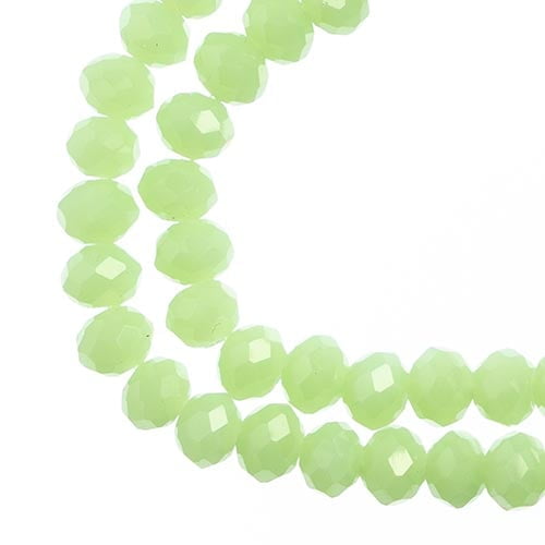 78pcs Crystal Lane DIY Rondelle 7in 4x6mm Opaque Light Green 2 Strand glass bead for Jewelry Making, DIY Crafts & Decorations