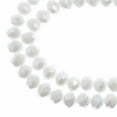 thumbnail image 1 of 58pcs Crystal Lane DIY Rondelle 7in 6x8mm Opaque White AB 2 Strand glass bead for Jewelry Making, DIY Crafts & Decorations, 1 of 2