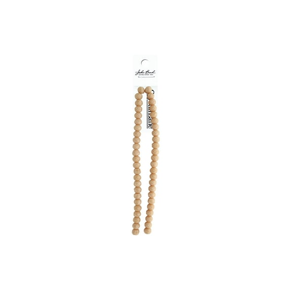 John Bead Crys Ln Rondl 7" 8x10mm OP Cream