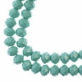 thumbnail image 1 of 46pcs Crystal Lane DIY Rondelle 7in 8x10mm Opaque Turquoise Green 2 Strand glass bead for Jewelry Making, DIY Crafts & Decorations, 1 of 2