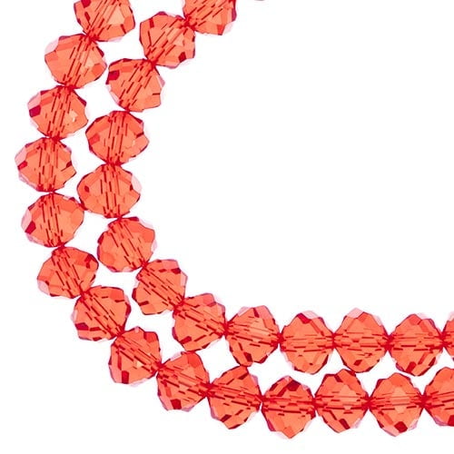 46pcs Crystal Lane DIY Rondelle 7in 8x10mm Transparent Red 2 Strand glass bead for Jewelry Making, DIY Crafts & Decorations