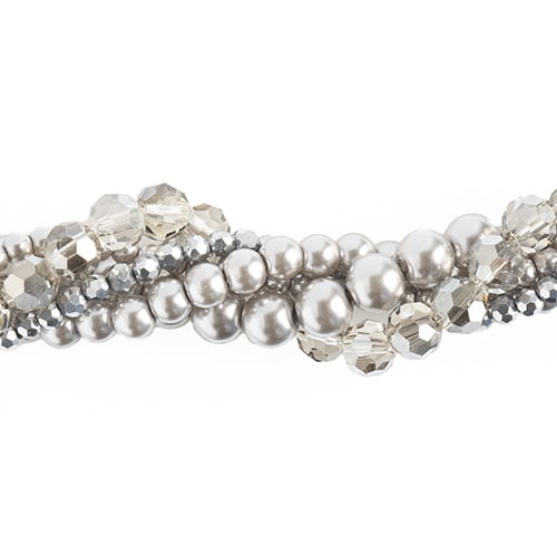 John Bead Crys Ln Twisted Bead Silver Brunia