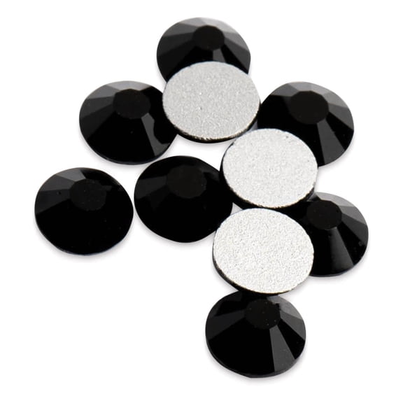 John Bead Crystal Lane Flat Back Rhinestones - Jet, 4.7 mm, Package of 144