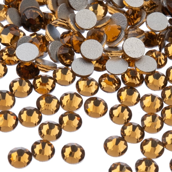 John Bead Crystal Lane Flat Back Rhinestones - Light Colorado Topaz, 4.7 mm, Package of 144