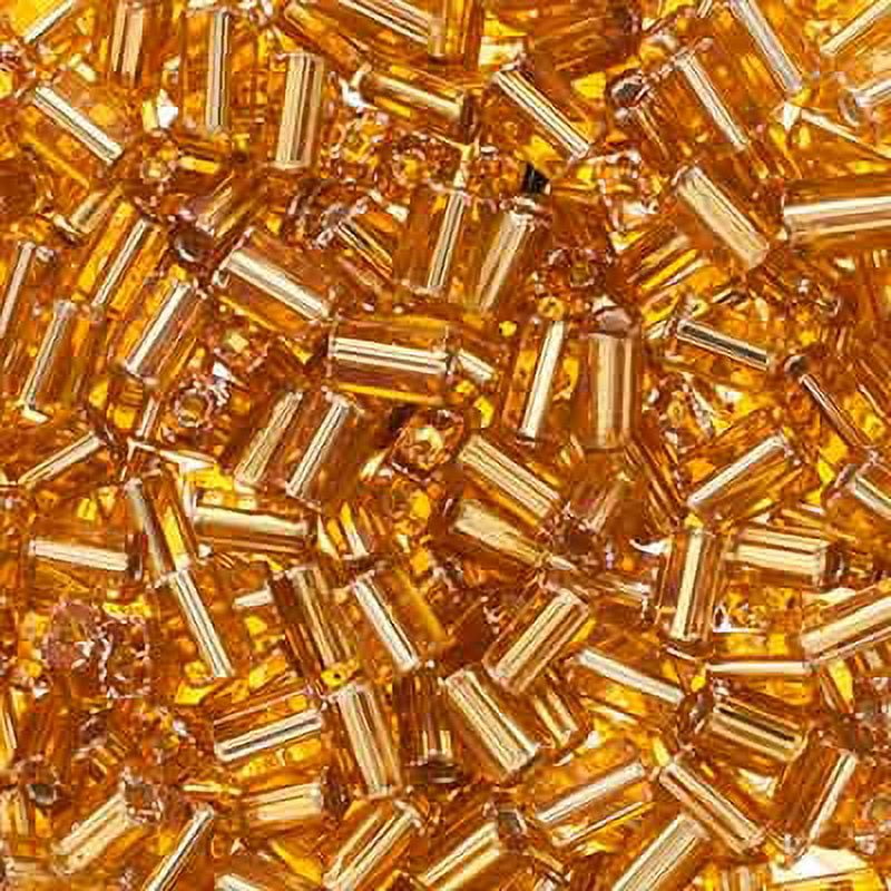 John Bead Czech Beadlette Glass Seed Beads 5x3.5mm (500g) Silverlined Topaz Mix