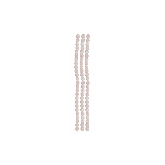 John Bead Czech FP Rd 8mm Rosaline/White