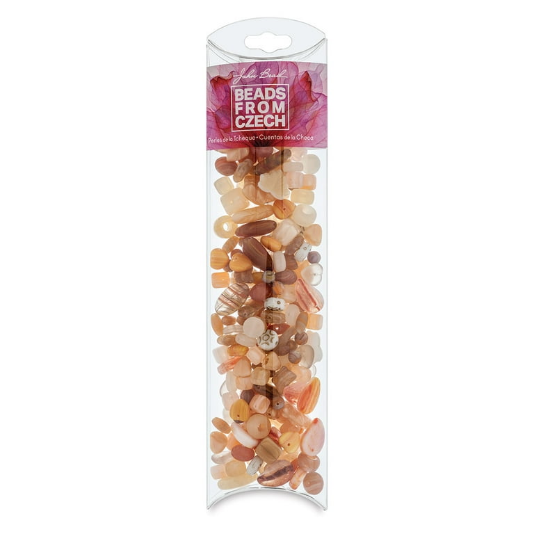 John Bead Czech Glass Bead Mix 100g Almond Button