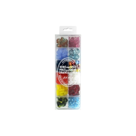John Bead Czech Glass Bead Mix Apx 200g Hard Candy
