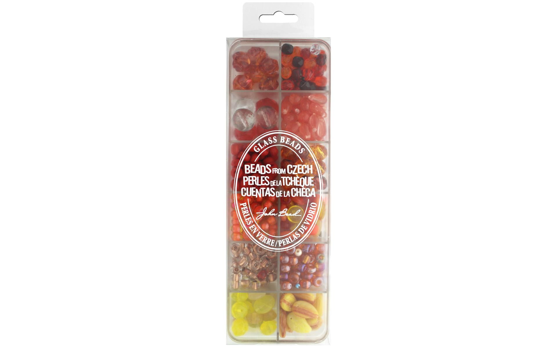 John Bead Czech Glass Bead Mix Apx 200g Sunrise