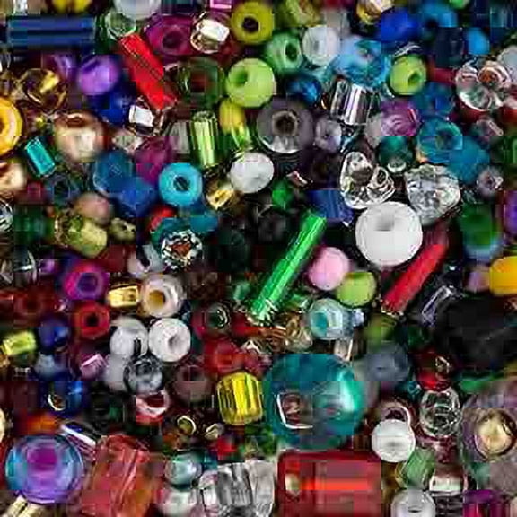 John Bead Czech Glass Seed Beads 10/0 (500g) Assorted Bugle Pony Bead