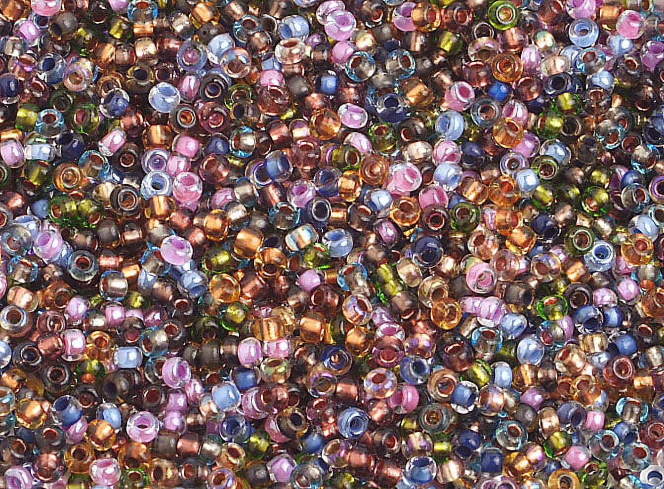 John Bead Czech Glass Seed Beads 10/0 (500g) Crystal-lined Earthtone Mix Bead