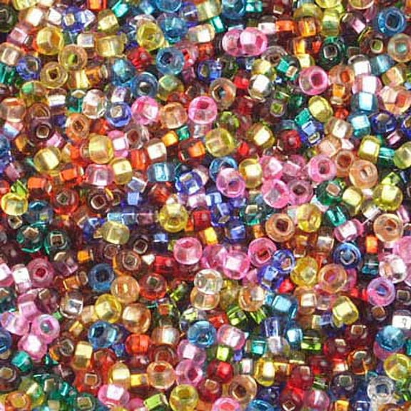 John Bead Czech Glass Seed Beads 10/0 (500g) Silverlined Assorted Bead