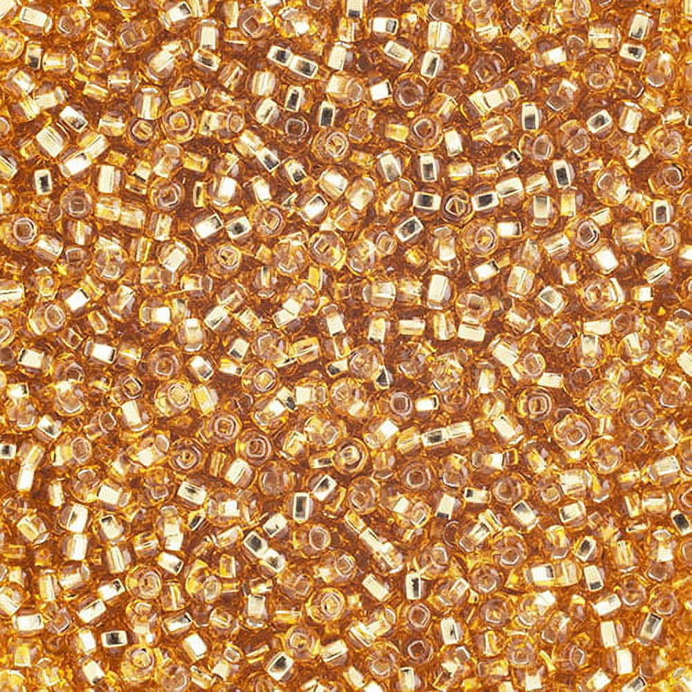 John Bead Czech Glass Seed Beads 10/0 (500g) Silverlined Gold Bead