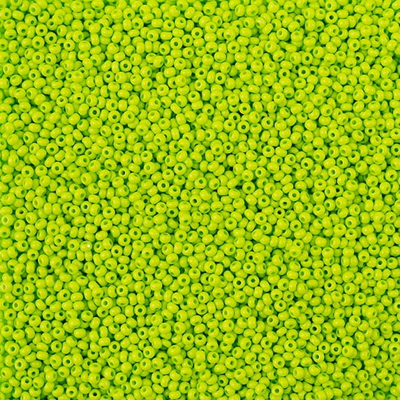 John Bead Czech Glass Seed Beads 11/0 (23g) Terra Intensive Light Green Matte