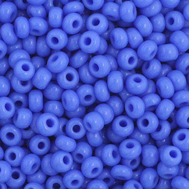 John Bead Czech Glass Seed Beads 11/0 (250g) Opaque Blue Bead
